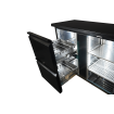 Arri&egrave;re bar r&eacute;frig&eacute;r&eacute;e noir 3 portes et 2 tiroirs *transport sur demande* - Combisteel - 7450.0326