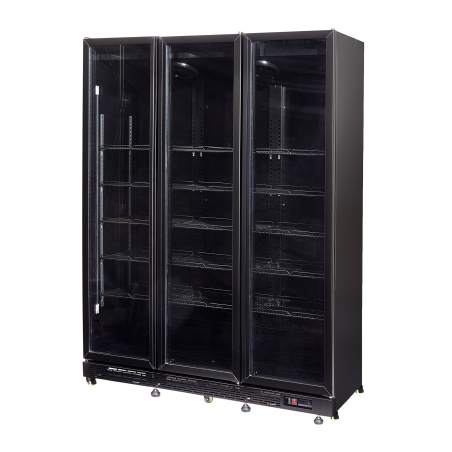 R&eacute;frig&eacute;rateur 3 portes en verre noir nap-1200*transport sur demande* - Combisteel - 7455.1920