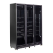 R&eacute;frig&eacute;rateur 3 portes en verre noir nap-1200 ht - avec porte chauffante - Combisteel - 7455.1925