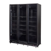 R&eacute;frig&eacute;rateur 3 portes en verre noir nap-1200 ht - avec porte chauffante - Combisteel - 7455.1925