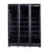 R&eacute;frig&eacute;rateur 3 portes en verre noir nap-1200 ht - avec porte chauffante - Combisteel - 7455.1925