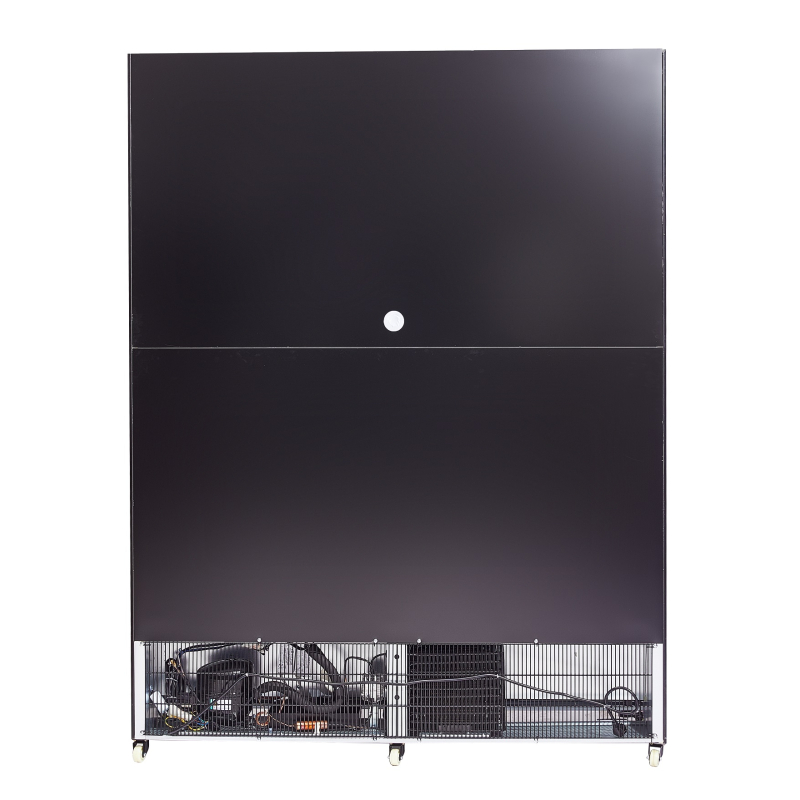R&eacute;frig&eacute;rateur 3 portes en verre noir nap-1200 ht - avec porte chauffante - Combisteel - 7455.1925