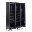 R&eacute;frig&eacute;rateur 3 portes en verre noir nap-1200 ht - avec porte chauffante - Combisteel - 7455.1925