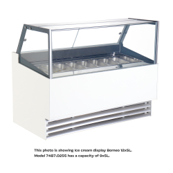 Vitrine &agrave; creme glac&eacute;e phuket 9x5l - Combisteel - 7487.0255