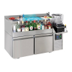 Table r&eacute;frig&eacute;r&eacute;e 2 portes avec bar &agrave; cocktails - Combisteel - 7489.6000