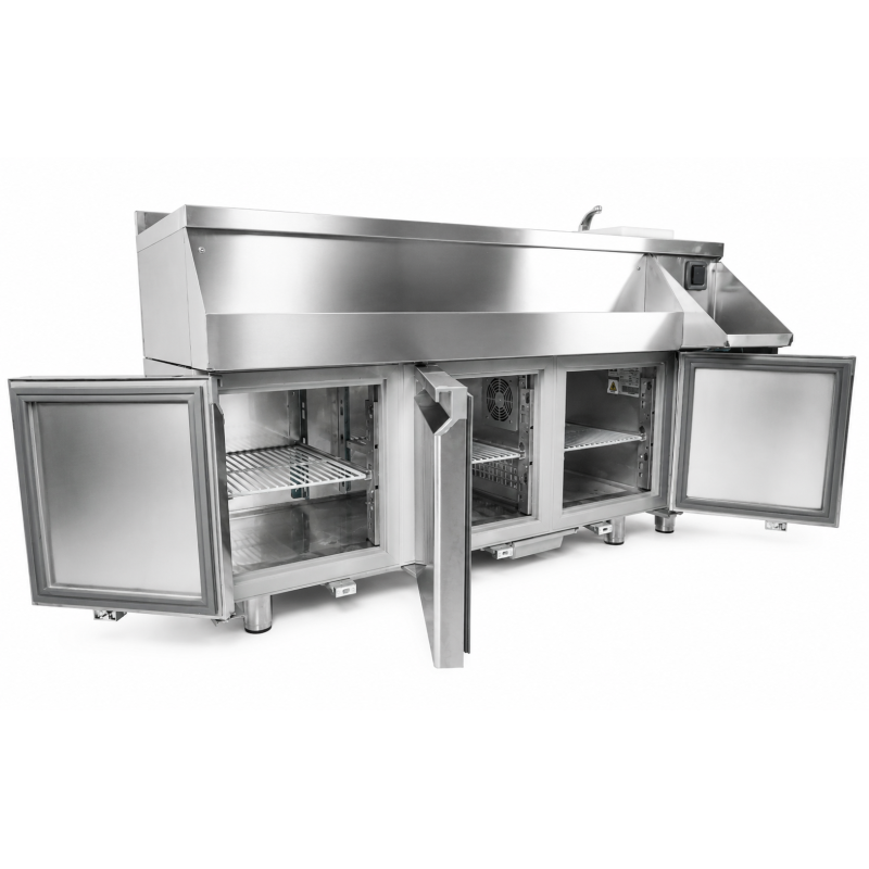 Table r&eacute;frig&eacute;r&eacute;e 3 portes avec bar &agrave; cocktails - Combisteel - 7489.6005