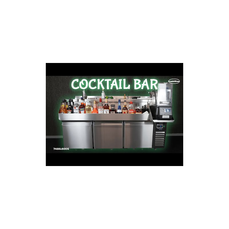 Table r&eacute;frig&eacute;r&eacute;e 3 portes avec bar &agrave; cocktails - Combisteel - 7489.6005