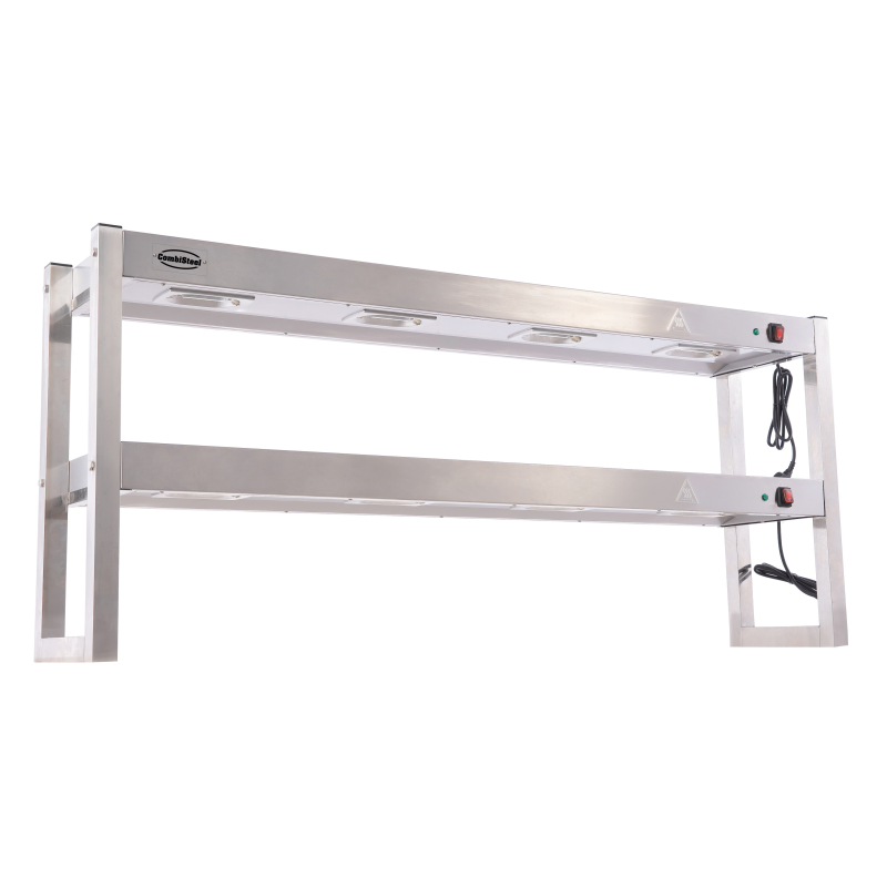 &Eacute;tag&egrave;re chauffante en halogene 2 niveaux 1500 d&eacute;montable - Combisteel - 7539.0055