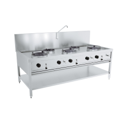 Table wok &agrave; gaz 3x17kw +...