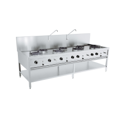 Table wok &agrave; gaz 4x17kw +...