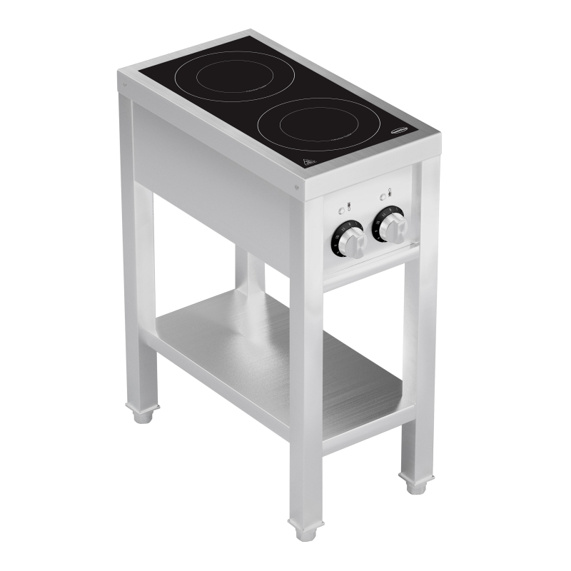 Cuisini&egrave;re &agrave; induction 2 zones avec essous ouvert - Combisteel - 7505.0030