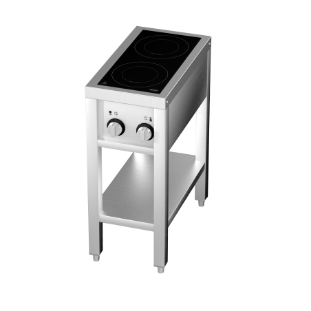 Cuisini&egrave;re &agrave; induction 2 zones avec essous ouvert - Combisteel - 7505.0030