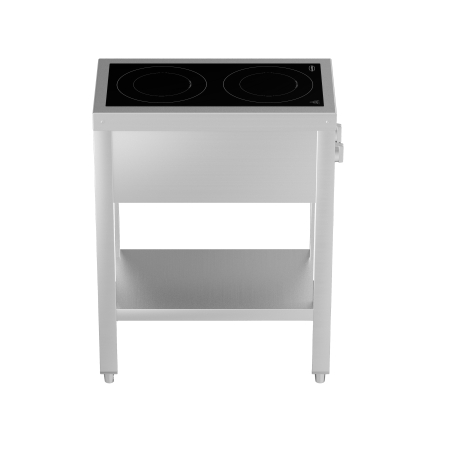 Cuisini&egrave;re &agrave; induction 2 zones avec essous ouvert - Combisteel - 7505.0030