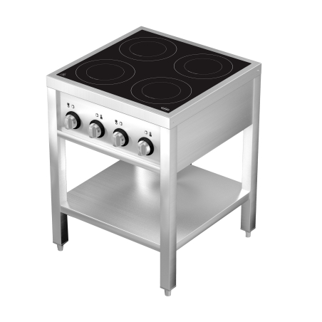 Cuisini&egrave;re &agrave; induction 4 zones avec essous ouvert - Combisteel - 7505.0035
