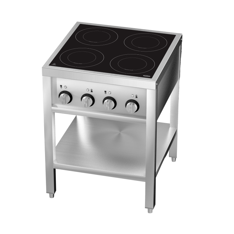Cuisini&egrave;re &agrave; induction 4 zones avec essous ouvert - Combisteel - 7505.0035