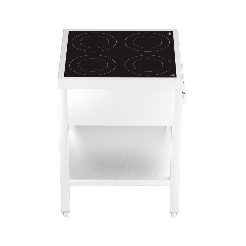 Cuisini&egrave;re &agrave; induction 4 zones avec essous ouvert - Combisteel - 7505.0035