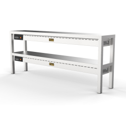 &Eacute;tag&egrave;re chauffante en c&eacute;ramique 2 niveaux 2000 12 heaters of 250w - Combisteel - 7333.0522