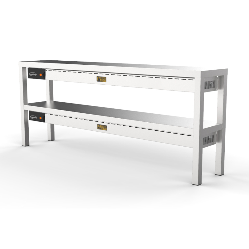 &Eacute;tag&egrave;re chauffante en c&eacute;ramique 2 niveaux 2000 12 heaters of 250w - Combisteel - 7333.0522