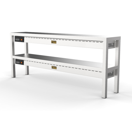&Eacute;tag&egrave;re chauffante en c&eacute;ramique 2 niveaux 2000 12 heaters of 250w - Combisteel - 7333.0522