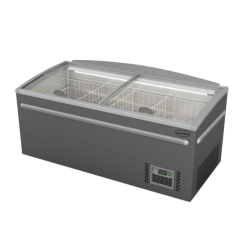 Cong&eacute;lateur bahut gris pour supermarch&eacute; t&ecirc;te de gondole d&eacute;givrage automatique - Combisteel - 7455.2660
