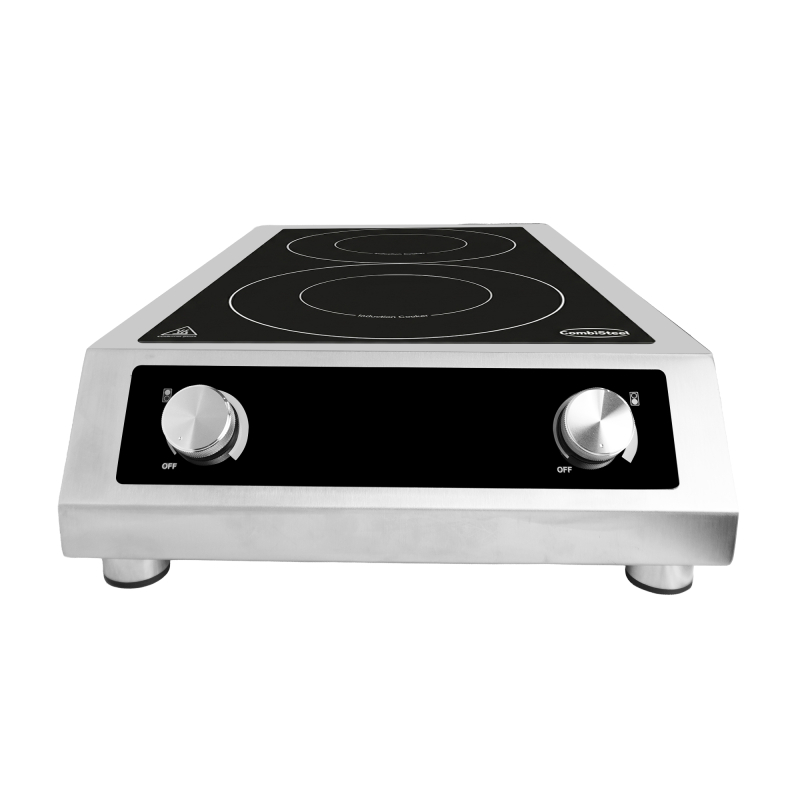 Inductie kookplaat tafelmodel 2 zones alleen geschikt voor inductiepannen - Combisteel - 7505.0075