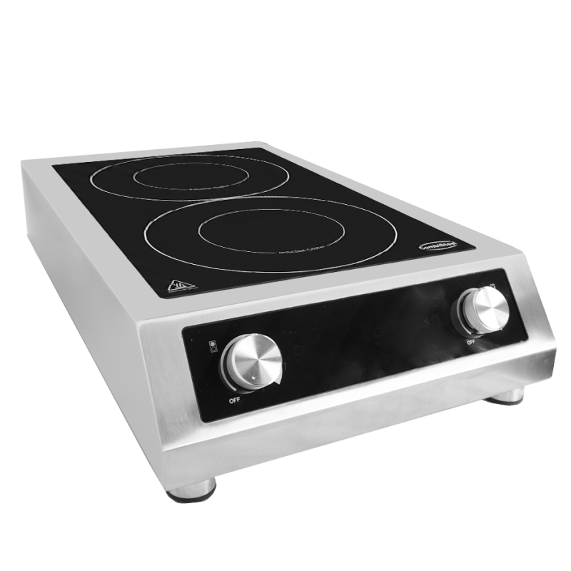 Inductie kookplaat tafelmodel 2 zones alleen geschikt voor inductiepannen - Combisteel - 7505.0075