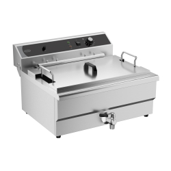 Friteuse posable &eacute;lectrique 25l - avec robinet de vidange - Combisteel - 7518.0210