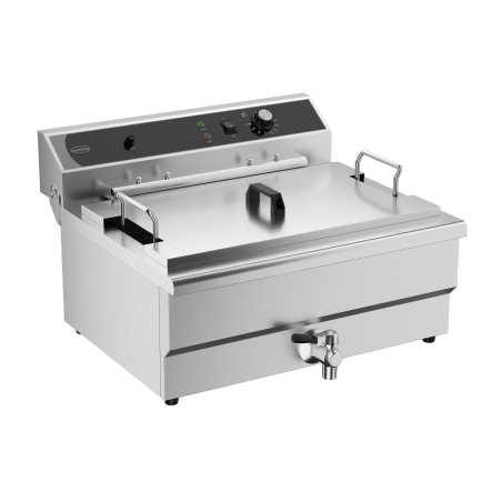 Friteuse posable &eacute;lectrique 25l - avec robinet de vidange - Combisteel - 7518.0210
