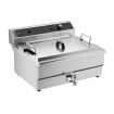 Friteuse posable &eacute;lectrique 25l - avec robinet de vidange - Combisteel - 7518.0210