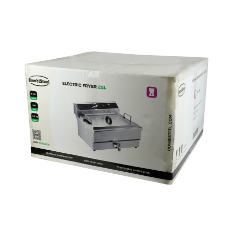 Friteuse posable &eacute;lectrique 25l - avec robinet de vidange - Combisteel - 7518.0210