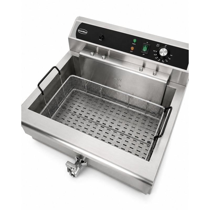Friteuse posable &eacute;lectrique 25l - avec robinet de vidange - Combisteel - 7518.0210