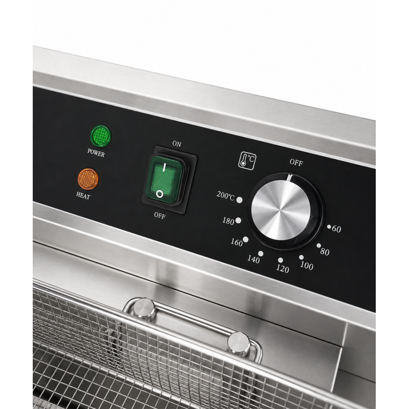 Friteuse posable &eacute;lectrique 25l - avec robinet de vidange - Combisteel - 7518.0210