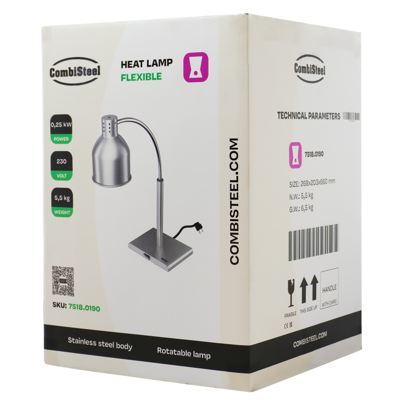 Lampe chauffant flexible argent - Combisteel - 7518.0190
