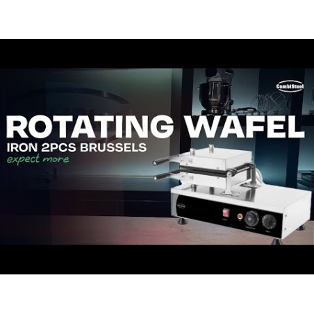 Gaufrier rotatif 2pcs gaufre de bruxelles - Combisteel - 7540.0070