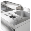 Cocktails bar station r&eacute;frig&eacute;r&eacute;e incl. &eacute;vier, lave-verres, speedrail porte-bouteilles, planche &agrave; d&eacute;coup - Combisteel - 7083.0050
