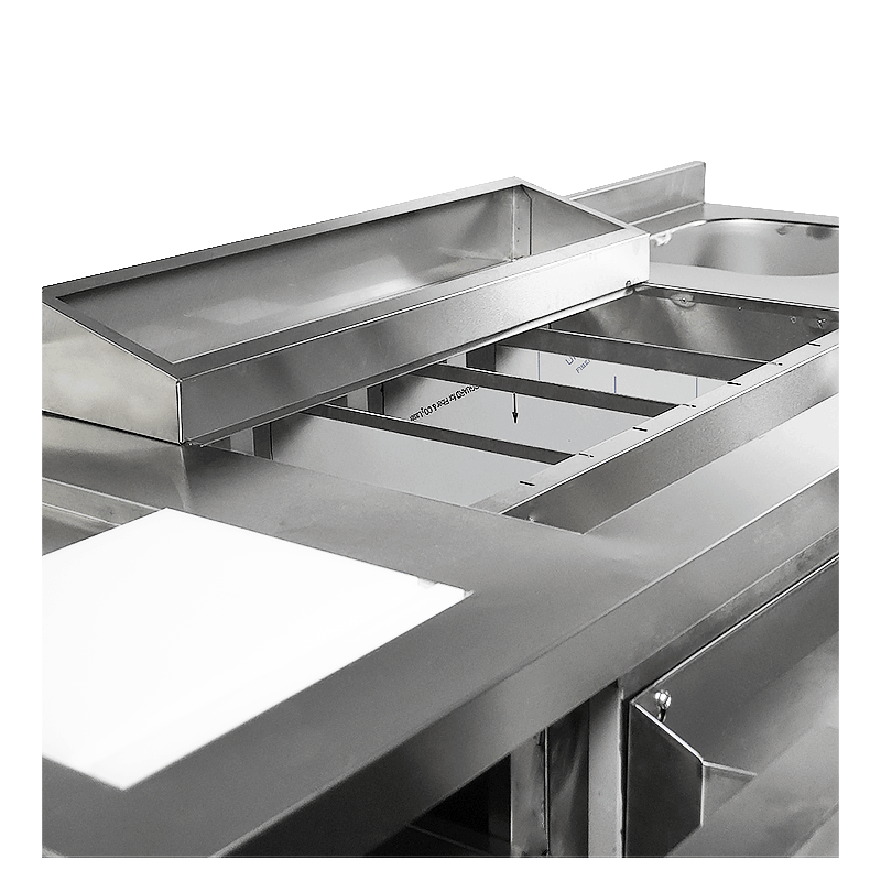Cocktails bar station r&eacute;frig&eacute;r&eacute;e incl. &eacute;vier, lave-verres, speedrail porte-bouteilles, planche &agrave; d&eacute;coup - Combisteel - 7083.0050