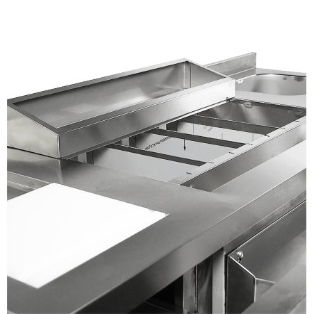 Cocktails bar station r&eacute;frig&eacute;r&eacute;e incl. &eacute;vier, lave-verres, speedrail porte-bouteilles, planche &agrave; d&eacute;coup - Combisteel - 7083.0050