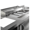 Cocktails bar station r&eacute;frig&eacute;r&eacute;e incl. &eacute;vier, lave-verres, speedrail porte-bouteilles, planche &agrave; d&eacute;coup - Combisteel - 7083.0050