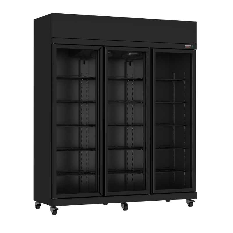 R&eacute;frig&eacute;rateur 3 portes en verre irm-1180r bl - Combisteel - 7455.3155