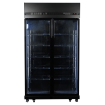 R&eacute;frig&eacute;rateur 2 portes en verre noir irm-770r bl - Combisteel - 7455.3150