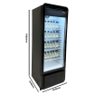 R&eacute;frig&eacute;rateur porte en verre pib-240r - Combisteel - 7455.3120