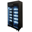 R&eacute;frig&eacute;rateur 2 portes en verre noir irm-770r bl - Combisteel - 7455.3150
