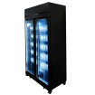 R&eacute;frig&eacute;rateur 2 portes en verre noir irm-770r bl - Combisteel - 7455.3150