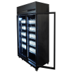 R&eacute;frig&eacute;rateur 2 portes en verre noir irm-770r bl - Combisteel - 7455.3150