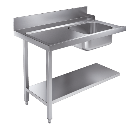 Table d'approvisionement &eacute;tag&egrave;re 1200 &agrave; gauche pour 7082.0070 - 0075 - Combisteel - 7106.1005
