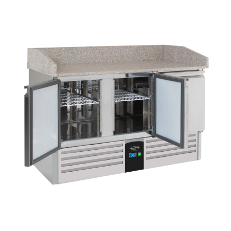 Table prep pour pizza 3 portes energy line &eacute;quip&eacute; d'&eacute;vaporateur - Combisteel - 7450.5220