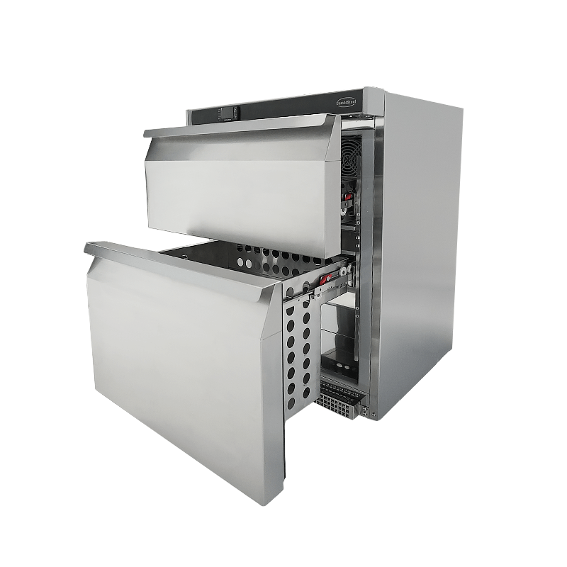 R&eacute;frig&eacute;rateur en acier inox 2 tiroirs - Combisteel - 7450.0532