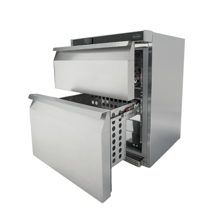 R&eacute;frig&eacute;rateur en acier inox 2 tiroirs - Combisteel - 7450.0532