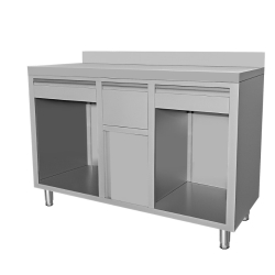 Table de travail &agrave; caf&eacute; en acier inoxydable 1500x600x1150 - Combisteel - 7088.1010