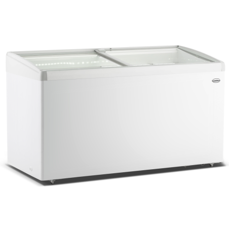 Cong&eacute;lateur bahut couvercle en verre lotte-456 - Combisteel - 7086.0040